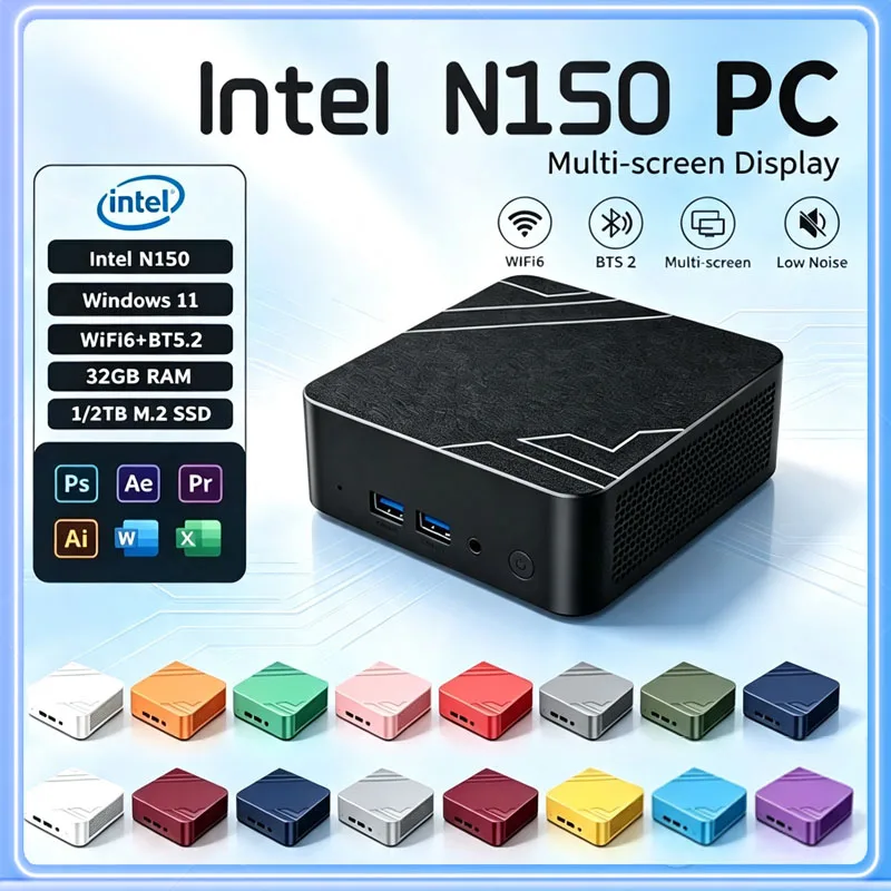 Pc Gaming Editing - Intel N150 Mini Bilgisayar Windows11 16GB+2TB