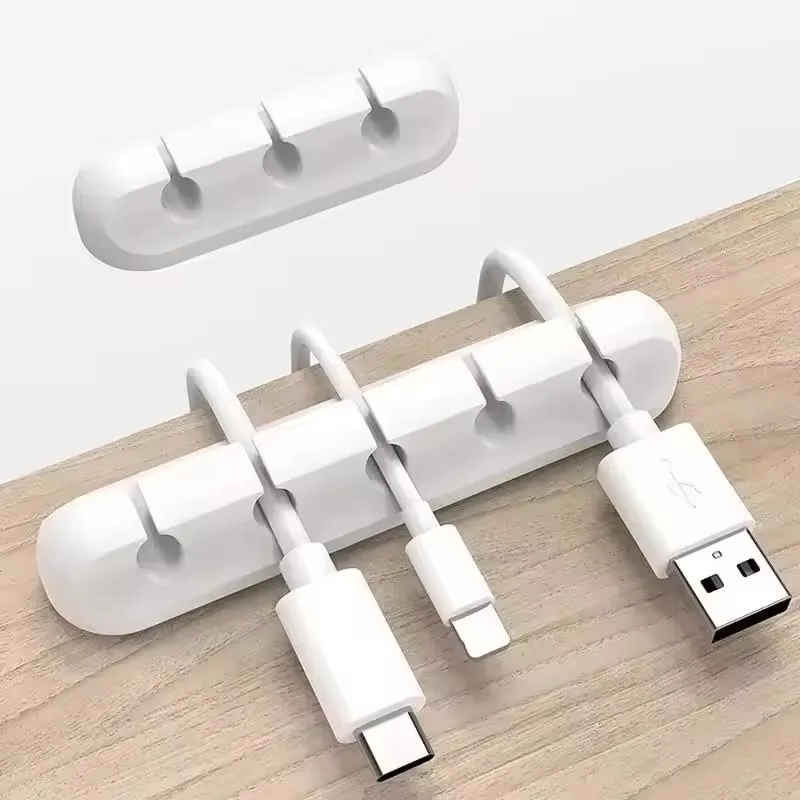 Desk Cable Organizer - Silikon USB Kablo Klipsi Sarıcı Düzenleyici