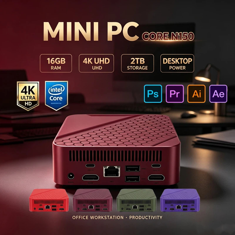 Pc Gaming Editing - Renkli Taşınabilir Mini Bilgisayar Intel Celeron