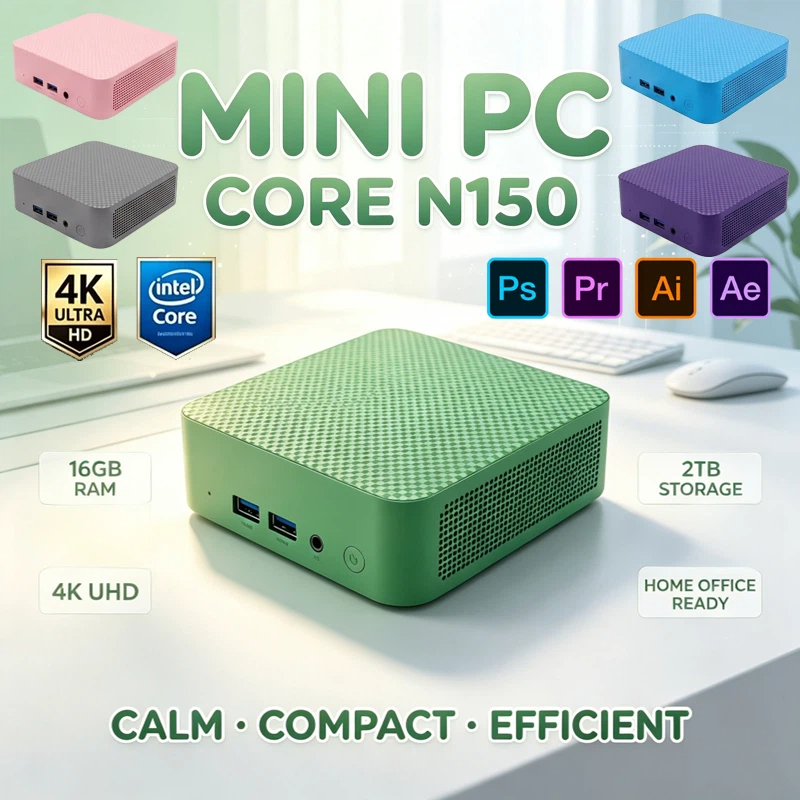 Pc Gaming Editing - Renkli Taşınabilir Mini Bilgisayar Intel N150
