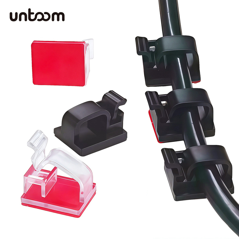Desk Cable Organizer - 20 Adet Yapışkanlı Kablo Klipsleri, Kablo