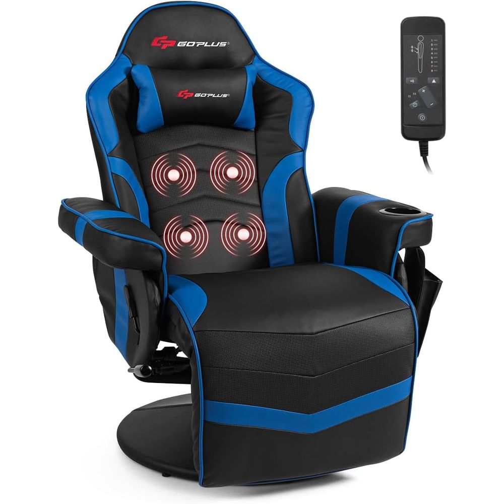 Gaming Chair - Masajlı Oyun Koltuğu, Yarış Tarzı Oyun