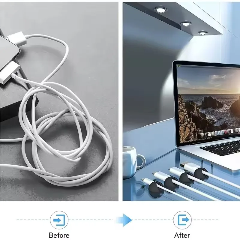 5/50 adet kablo klipsi sarıcı  - Desk Cable Organizer incelemesi ve fiyatı