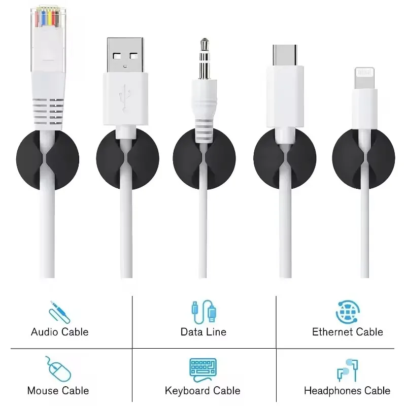 5/50 adet kablo klipsi sarıcı  - Desk Cable Organizer incelemesi ve fiyatı