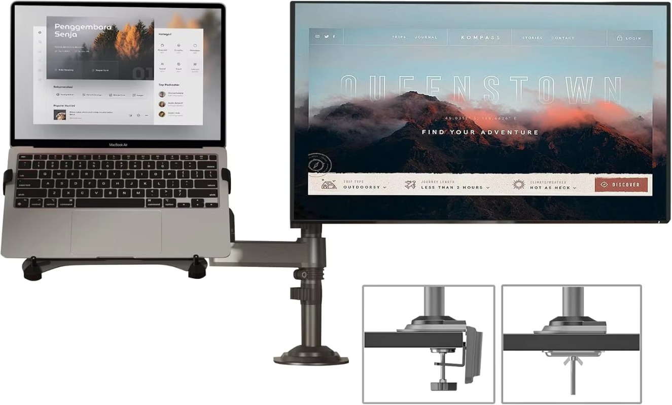 Çift Kollu 2'si 1 Arada Kombin - Dual Monitor Arm incelemesi ve fiyatı
