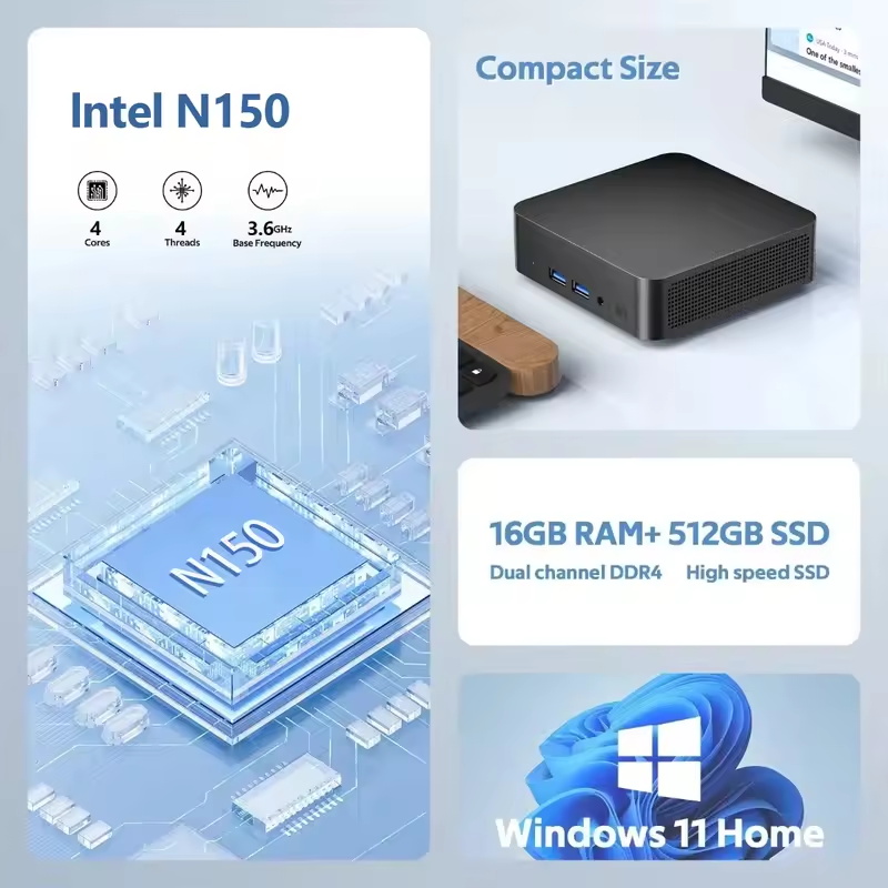 2026 Intel N150 Mini Bilgisaya - Pc Gaming Amd Ryzen 7 incelemesi ve fiyatı